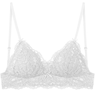 【品牌特惠】宝诗嫣法式蕾丝内衣女薄款文胸大胸显小无钢圈胸罩