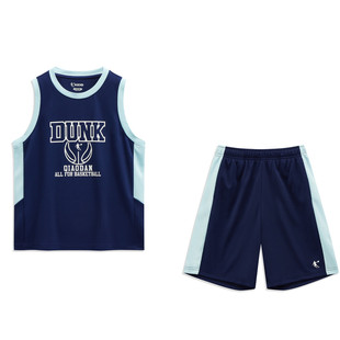 乔丹童装男童篮球服速干套装2026夏季新款运动服背心儿童球服夏装