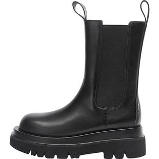 达芙妮切尔西靴子女2025新款秋冬英伦马丁靴女烟筒靴中筒靴短靴女