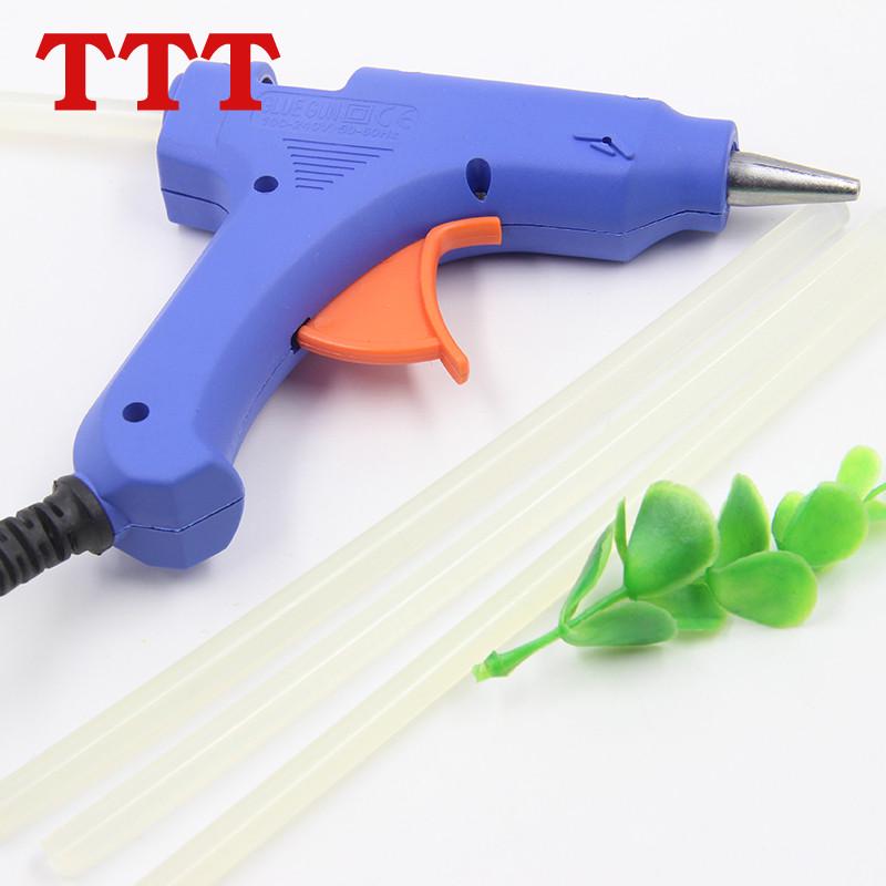 TTT手工DIY家居布艺布贴热熔胶枪20W透明硅条送5条热溶胶棒热熔枪