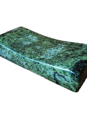 药王石颈椎枕月牙元宝太极枕醒脑降压助眠纯天然整块玉石墨玉枕头