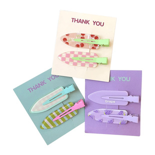 黄雨婷同款发夹小狗八字刘海无痕夹边夹侧边可爱发卡前额夹子头饰