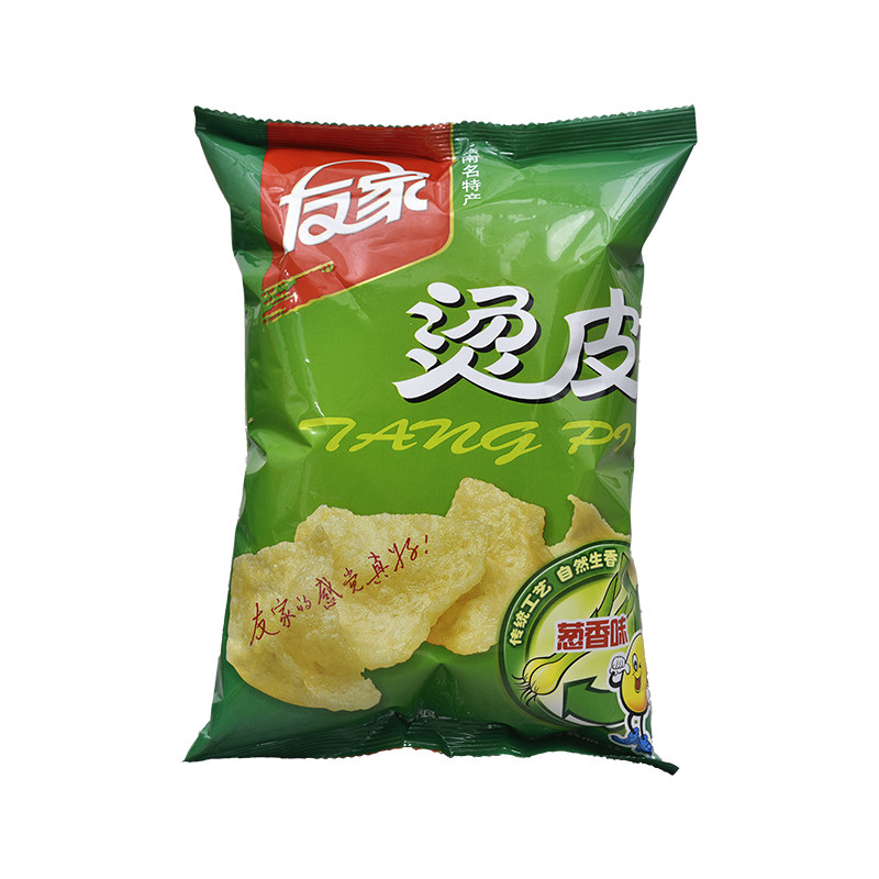 南康友家烫皮油炸月亮巴休闲食品赣南特产南康小吃营养香辣香脆
