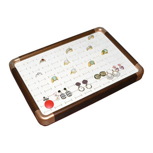 胡桃木首饰盘轻奢看货盘戒指收纳托盒耳钉耳环手串首饰摆盘展示架