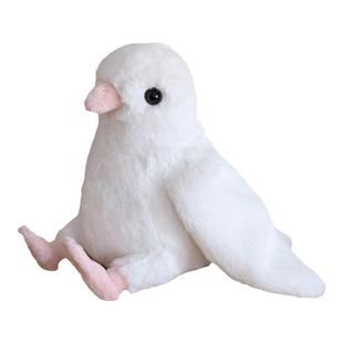 日本sunlemon仿真鸽子玩偶乌鸦玩具麻雀毛绒小鸟公仔儿童娃娃礼物