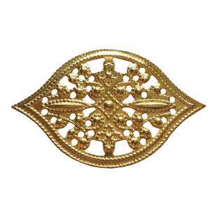 花片 长度40mm椭圆打底片手工diy饰品汉服头饰发冠金属片材料配件