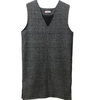 胖mm背心裙毛呢宽松无袖连衣裙