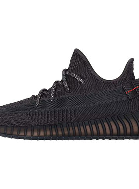 Adidas/阿迪达斯正品 350V2男女镂空黑魂黑天使跑步鞋FU9006