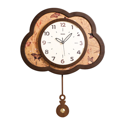 法式中古风创意挂钟高级新中式