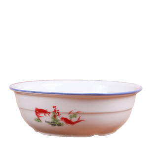 老式手工陶瓷和面盆家用加厚陶瓷盆发面盆揉面盆不粘省力陶瓷面盆