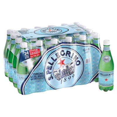 圣培露（S.Pellegrino）充气天然矿泉水500ml*24瓶意大利气泡水