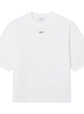 OFF-WHITE™女装新款花卉箭头图案短袖T恤