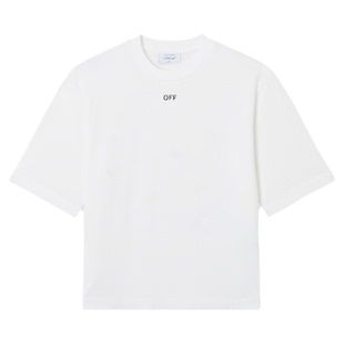 OFF-WHITE™女装新款花卉箭头图案短袖T恤