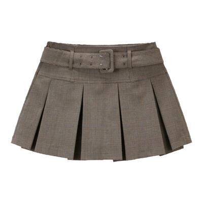 【商场同款】乐町格纹百褶裙秋季学院风短裙C1GEE3413