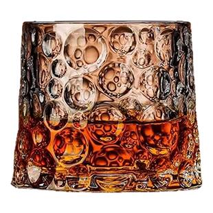 SkyBloom诗客琉光水晶杯旋转玻璃酒杯家用洋酒杯不倒翁威士忌杯