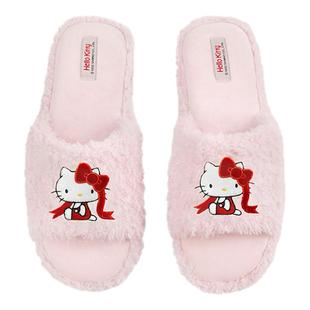 tbh野兽派家居三丽鸥Hello Kitty毛绒刺绣拖鞋室内家用女士家居鞋