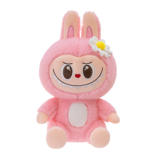 拉布小玩偶粉色la布布毛绒玩具大号布娃娃金貂绒公仔儿童生日礼物