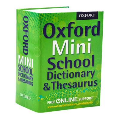 迷你牛津词典同义词字典 Oxford Mini School Dictionary and Thesaurus 英文原版字典工具书 一书两用 轻巧便携 儿童课外学习用书