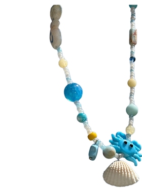 夏日度假海星米珠项链锁骨链配饰