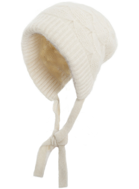 毛线帽大头围白色登山冬季防寒