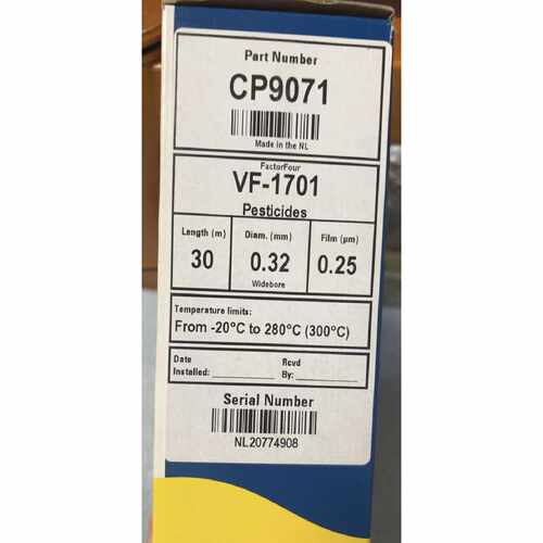 议价安捷伦CP9071VF-1701Pesticides色谱柱30m,0.32mm0.25μm