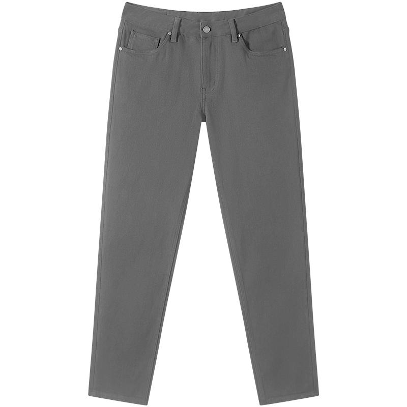 GXG男装 复古经典黑色修身耐磨四面弹力直筒牛仔裤  2025秋季新品