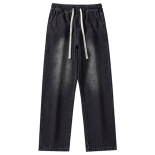 班尼路S&K系列冬季牛仔裤男美式风宽松直筒加绒保暖男士长裤子YS