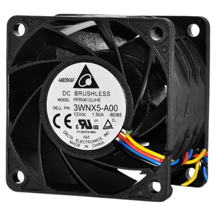 台达PFR0612UHE暴力6038 12V1.5A服务器机箱双滚珠PWM散热风扇6CM