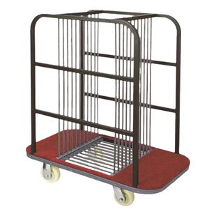 餐桌玻璃转盘存放车金属架防滑底餐厅桌椅运送车可移动搬运手推车