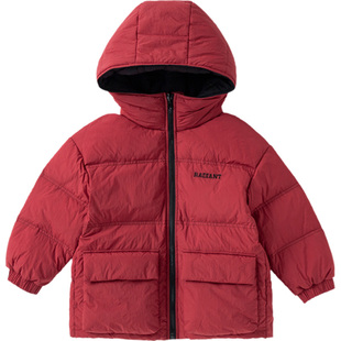 雅鹿双面穿2025新款儿童羽绒服男童女童小童大童宝宝加厚冬季外套