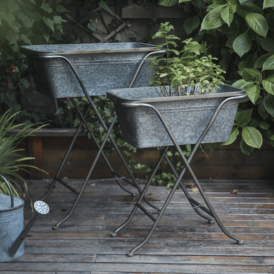 花开了 铁艺复古交叉型花架花盆置物架大小号北欧客厅室内种绿植