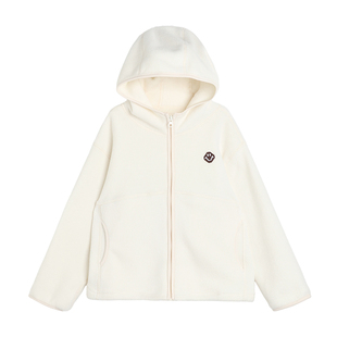 NORNOR陈大猪女童摇粒绒外套春季好看双面软糯儿童连帽上衣中大童