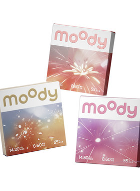 moody美瞳日抛经典系列极昼黑高光彩色隐形眼镜婚礼中小直径10片