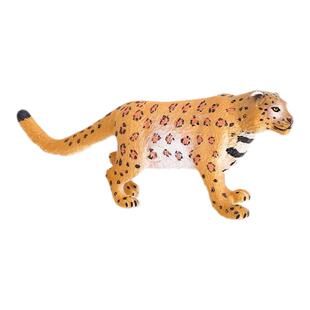 仿真野生实心动物模型花豹云豹鬃狼豹猫灵猫狼獾儿童认知玩具摆件