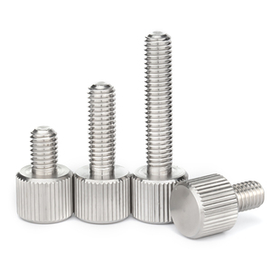 304不锈钢滚花手拧螺丝螺柱平头手扭螺钉弹弓锁紧螺丝M2M3M4M5M6