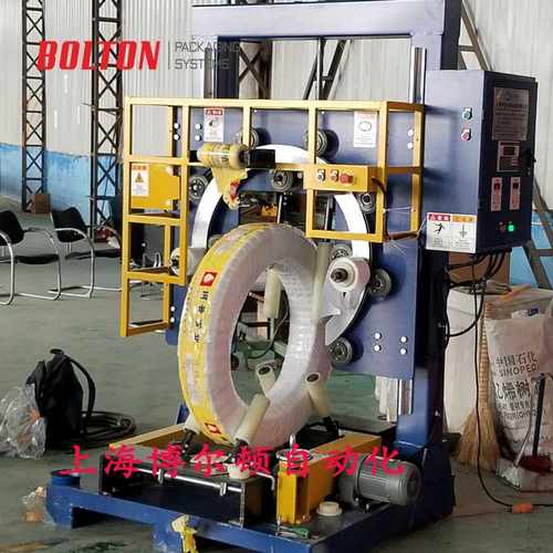 热销全自动带钢铝卷缠绕机 铝带缠绕包装机组 钢带铜带自动打包机