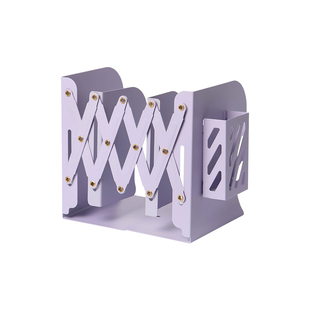 尼家 莫兰迪带笔筒书立折叠可伸缩书架书挡板书夹隔板书桌收纳架