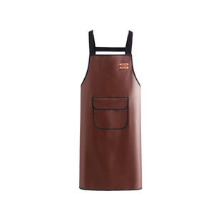 防水PU免洗围裙家用厨房新款做饭围腰餐饮定制logo印字加长工作服