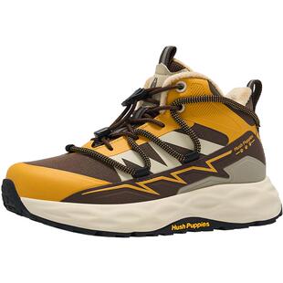 暇步士童鞋儿童绒绒靴冬季男女童棉鞋保暖加厚棕色防滑休闲运动鞋