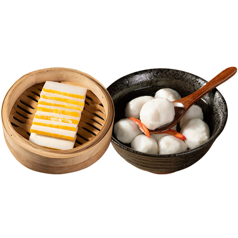 【多件任选】鱼丸手工鱼糕炸藕夹炸藕丸珍珠肉丸蟠龙菜葱油饼火锅