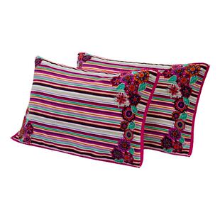 棉田纯棉家用枕巾北欧风加厚防滑情侣成人柔软透气吸汗枕头巾男女