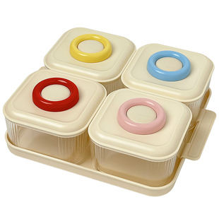 多巴胺果盘家用客厅茶几高档带盖水果盘糖果盒分格零食干果收纳盒