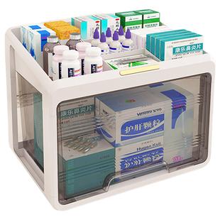 药箱家庭装急救药品药物药盒收纳箱分格防尘防潮抽屉式多层医药箱