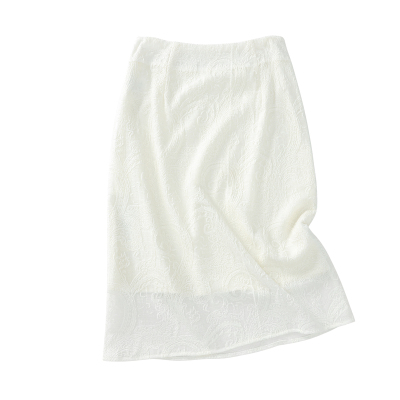 SINGLE MOMENT 25AW法式复古柔软亲肤蕾丝镂空羊毛半身裙女