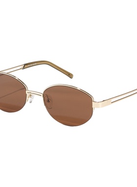 AHCHOO 时髦B备 静奢老钱风金属半框太阳镜高级防紫外线光学镜女