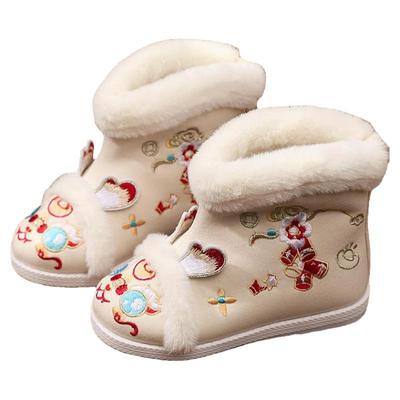 唐二代女童冬季汉服靴2023新款