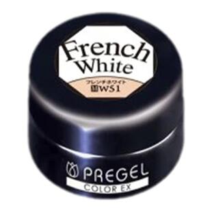 2016上市 日本大牌 pregel 小布胶【法式白】可卸光疗彩胶 W51