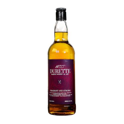 Durette/杜瑞特艺术家威士忌40度烘焙用酒可乐桶吧洋酒700ml瓶装