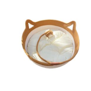 粗麻藤编猫窝四季通用夏天编织猫咪用品睡觉用垫子狗窝夏季宠物床