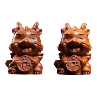 天然崖柏木龙年摆件飞龙生肖龙可爱龙年吉祥物手把件摆件礼物手办